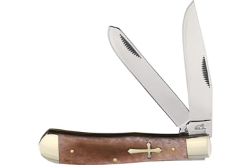 Image of Frost Trapper Folding Knife, Brown smooth bone handle, BKH-108BRSB