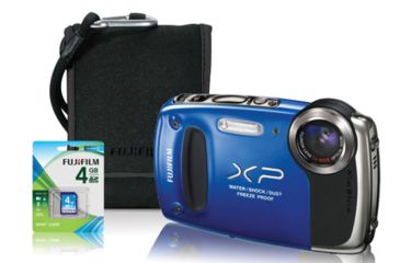 Image of Fuji FinePix XP50 Waterproof 5x Digital Camera with Case, Batteries, 4GB Card