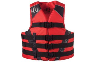 Image of Full Throttle Adult Dual-Sized Nylon Water Sports Vest, Red, 2XL/4XL FUL11220010008014