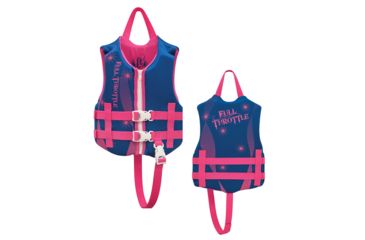 Image of Full Throttle Rapid-Dry Life Vest - Child 30-50lbs - Blue/Pink 58062