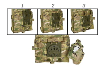 Image of G-Code GCA24 RTI 3 Row MOLLE CLAW Adapter, Grey, GCA24-GY