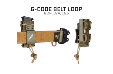 Image of G-Code Pistol Soft Shell Scorpion Tall Mag Carrier w/ Belt Loop, Ambidextrious, OD Green Frame/OD Green Shell, Tall, SS-P1-LOOP-GNGN