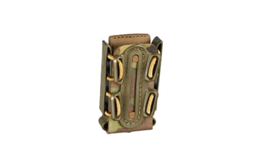 Image of G-Code Pistol Soft Shell Scorpion Mag Carrier w/ P1/P2/P3 Molle and Belt Mounts, Ambidextrious, Green Frame/Multicam Green Shell, Short, SS-P2-123-GNMC