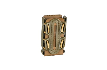 Image of G-Code Pistol Soft Shell Scorpion Mag Carrier w/ P1/P2/P3 Molle and Belt Mounts, Ambidextrious, OD Green Frame/Tan Shell, Short, SS-P2-123-GNTN