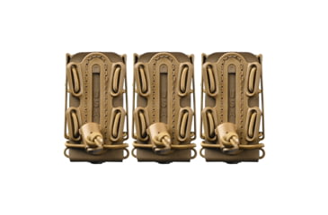 Image of G-Code Pistol Soft Shell Scorpion Mag Carrier w/ P1/P2/P3 Molle and Belt Mounts, Pack of 3, Ambidextrious, Tan Frame/Tan Shell, Short, SS-P2-3PK-123-TNTN