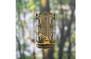 Image of G-Code Pistol Soft Shell Scorpion Tall Mag Carrier w/ P1/P2/P3 Molle and Belt Mounts, Ambidextrious, OD Green Frame/Tan Shell, Tall, SS-P1-123-GNTN