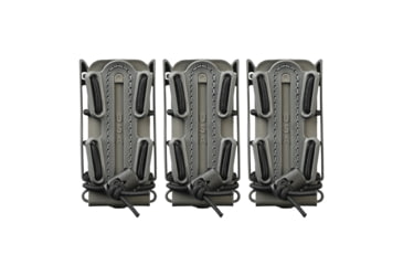 Image of G-Code Pistop Soft Shell Scorpion Tall Mag Carrier w/ P1/P2/P3 Molle and Belt Mounts, Pack of 3, Ambidextrious, Grey Frame/Grey Shell, Tall, SS-P1-3PK-123-GYGY