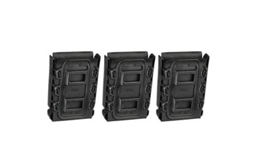 Image of G-Code Rifle Soft Shell Scorpion Mag Carrier w/ R1/R2/R3 Molle and Belt Mounts, Pack of 3, Black Frame/Black Shell, Rifle, SS-R1-3PK-123-BKBK