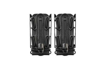 Image of G-Code Soft Shell Scorpion Pistol Magazine Carrier Pack of 2, Tall, P1/P2/P3 Molle and Belt Mounts, Ambidextrious, Black On Black, Black Frame/Black Shell, Tall, SS-P1-2PK-123-BKBK