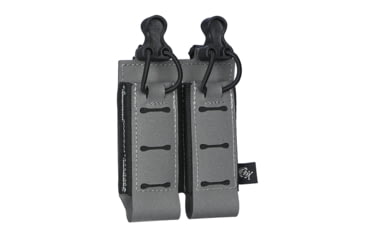 Image of G-Code SYNC PM-D Double Pistol Magazine Carrier w/ P1/P3 Molle and Belt Mounts, Grey, SYN-PMD-13-GY