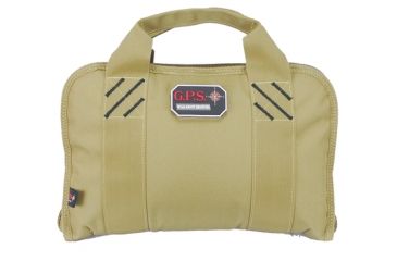 Image of GPS Double Pistol Case, 13in, Nylon, Tan, GPS-1308PCT