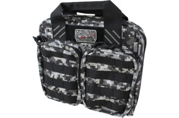 Image of GPS Tactical Double + 2 Pistol Case, Gray Digital, GPS-T1413PCGD