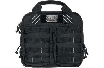 Image of GPS Tactical Double Storage Unit with 2 Pistol Case, Black GPS-T1412PCB
