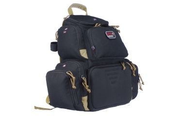Image of GPS The Handgunner Backpack, Nylon, Black/Tan, GPS-1711BPBT