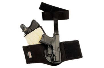 Image of Galco Ankle Glove Holster - Right Hand, Black, Thumb Break Retention Strap, Taurus 327/605/94 AG118B