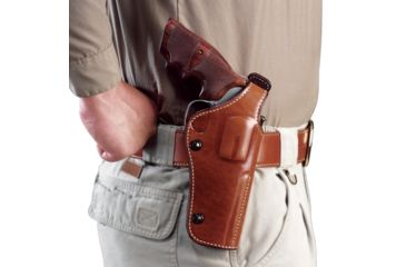 Image of Galco Phoenix Strongside/Crossdraw Leather Belt Holster, Smith &amp; Wesson 29/327/625/629 N-Frame Revolver 5in, Tan, PHX124