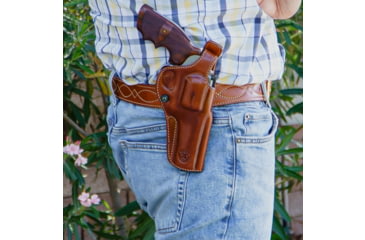 Image of Galco Masterbilt RevSolution Premium Steerhide OWB Belt Holster,Manurhin Mr73 4in, Ruger Security Six 4in, Ruger Service Six 4in, Black