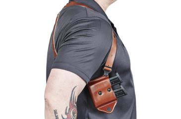 Image of Galco Horizontal Mag Carrier For Shoulder System - Ambidextrous - Tan HCL26