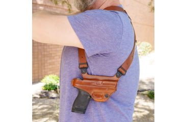 Image of Galco Miami Classic Ii Shoulder System Autos, Sig-Sauer P365 Fuse, Sig-Sauer P365 X-Macro, Right Hand, Tan, MCII894