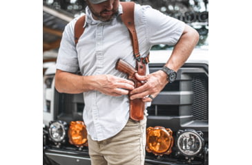 Image of Galco Miami Classic II Shoulder Systems, Colt King Cobra, 2.5in Pre-2019, Right Hand, Tan, MCII104