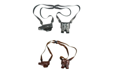 Image of Galco Miami Classic Shoulder System for H&amp;K, Springfield, and S&amp;W Handguns, Leather, Black, Tan