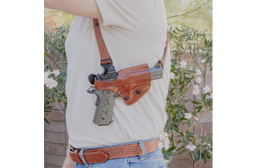 Image of Galco Optic Solution Premium Steerhide Colt 1911 3.5in, Dan Wesson 1911 5in, Kimber 1911 3in, Nighthawk 1911 5in, Ruger SR1911 5in Shoulder Holster