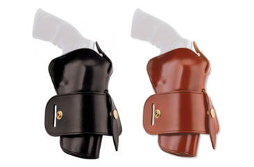 Image of Galco Wheelgunner Belt Holster, Leather, Black, Tan