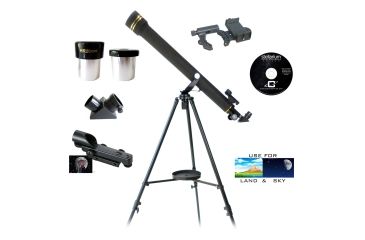 Image of 700mm X 60mm Refractor Telescope and Smartphone Photo Adapter Kit, Black