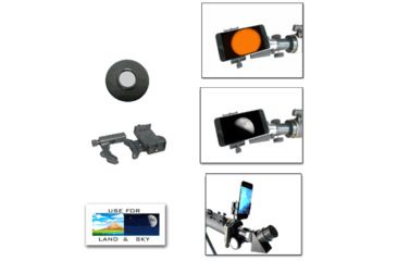 Image of Galileo Telescope 800mm x 72mm + Smart Phone Adapter + Solar Filter Caps, Black, NSN N, SS-872SF