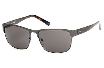 Image of Gant GA7068 Sunglasses - Matte Gun Metal Frame Color, Brown Lens Color