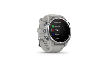 Image of Garmin Descent Mk3 43mm, Stainless Steel with Fog Gray Silicone Band, 010-02753-03