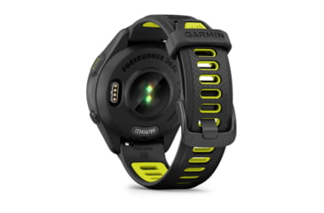 Image of Garmin Forerunner 265S Watch, Black Bezel and Case w/ Black/Amp Yellow Silicone Band, 010-02810-03