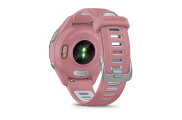 Image of Garmin Forerunner 265S Watch, Black Bezel w/ Light Pink Case and Light Pink/Powder Gray Silicone Band, 010-02810-05