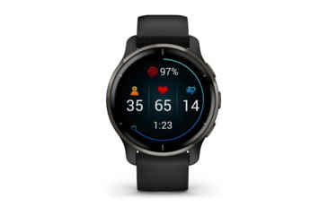 Image of Garmin Venu 2 Plus Smartwatch, Black/Slate, 43mm, 010-02496-01
