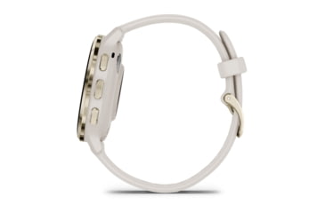 Image of Garmin Venu 3S Watch, Soft Gold Stainless Steel Bezel w/ Ivory Case and Silicone Band, 010-02785-04