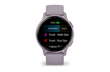 Image of Garmin Vivoactive 5 Watch, Metallic Orchid Aluminum Bezel w/ Orchid Case and Silicone Band, 010-02862-13