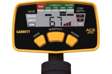 Image of Garrett Ace 200, 6.5x9 in, Black/Yellow, Medium 1141070