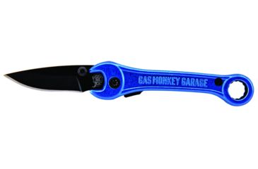 Image of Gas Monkey Garage 1.6in Staineless Steel Blade  Small folding wrench knife, Blue 1325