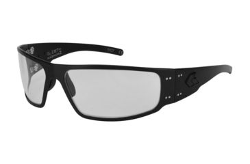 Image of Gatorz Magnum Z Ansi Z87.1 Sunglasses, Matte Black Frame, Clear W/ Anti-Fog Lens, MAGZBLK06A