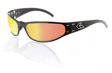 Image of Gatorz Radiator Sunglasses, Black Frame, Sunburst Multi-Chrome Lens RADBLK13M