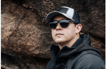 Image of Gatorz Wraith Sunglasses, Black, Engraved Logo, Smoke, 841235127779