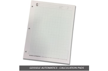 Image of Geissele Automatics Calculation Pads, 50 Sheets, 09-130