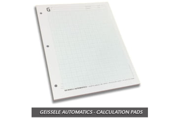 Image of Geissele Automatics Calculation Pads, 50 Sheets, 09-130