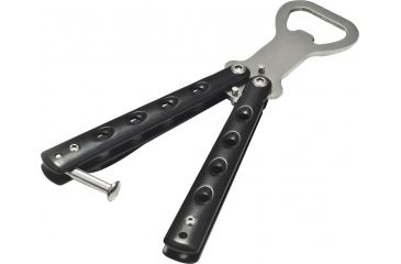 Image of Gen Pro Baby Butterfly Bottle Opener with Clip, Black-Silver GPBFBB