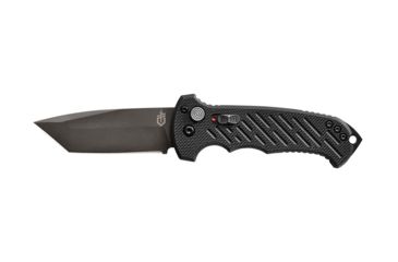 Image of Gerber 06 Auto Automatic Folding Knife, 8.5 in Overall, 3.8 in S30V Fine Edge Tanto Black Oxide Blade, G10 Black Handle, 30-001296