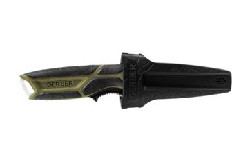 Image of Gerber Crossriver Fixed Blade Knife, 3in, 9CR18MOV Steel Blade, Sage Green, 31-003414