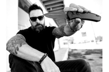 Image of Gerber Empower Automatic Folding Knife, 3.25in, S30V Steel, Black, 30-001321