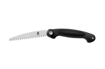 Image of Gerber Exchange-A-Blade Saw - 2 Blades Wood/Coarse and Bone/Fine - Black Sheath - Clam package
