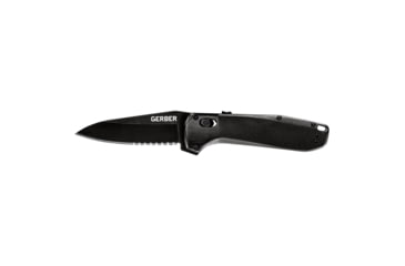 Image of Gerber Highbrow Assist Open Folding Knife, Onyx Handle, Serrated Edge