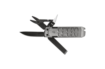 Image of Gerber Lockdown Pry Multi-tool, 2.5in, Matte Black Drop Point Blade, Silver Aluminum Handle, 30-001593